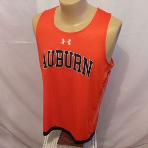 Mens L Under Armor Auburn Track Jersey Orange Blue